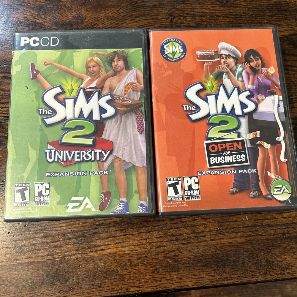 The Sims 2 Expansion Pack Lot University & Open For Business PC Game 2006